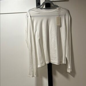 a new day Pure White Long Sleeve Tee